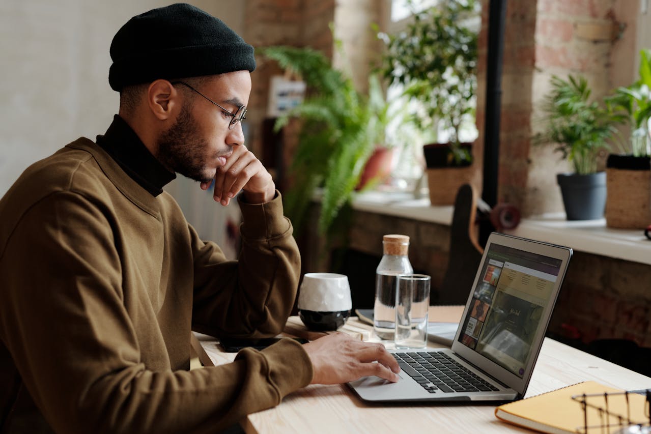 black-man-working-on-a-laptop