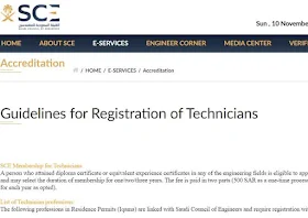 Procedure to register membership in Saudi Council as Technician