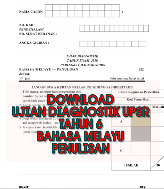 Soalan Ujian Mac Matematik Tahun 4 Kssr - Selangor p