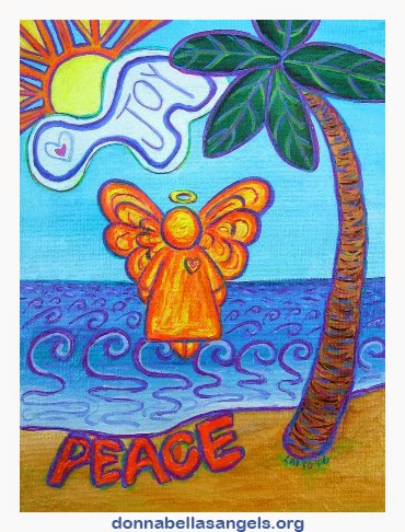 Joy & Peace Beach Angel Art Painting