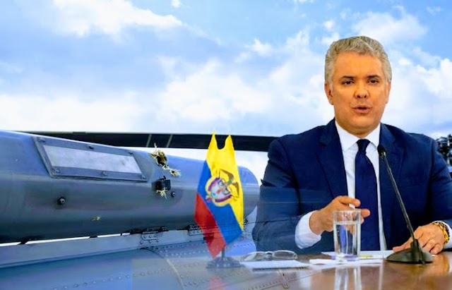 Atacaron con disparos de fusil helicóptero en el que viajaba el presidente colombiano Iván Duque