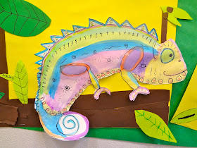 Chameleons kids art project