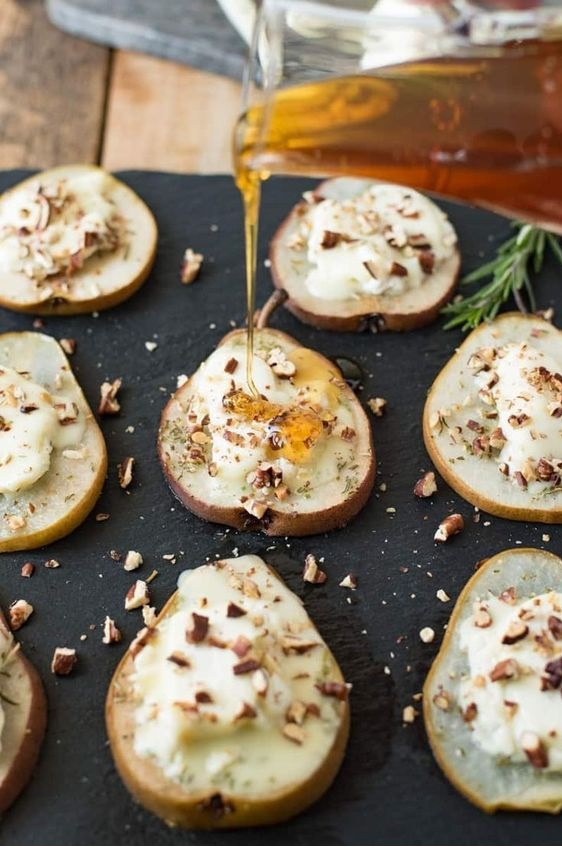Baked Honey And Goat Cheese Pears