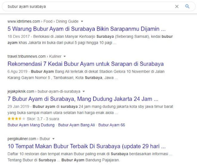 bubur ayam surabaya Google Search Engine Optimization