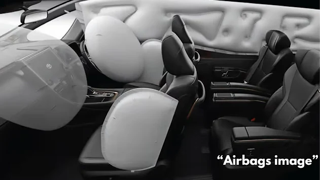 Airbags setup image of toyota vellfire