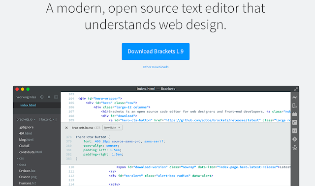 Bracket - Editor kode HTML untuk MAC