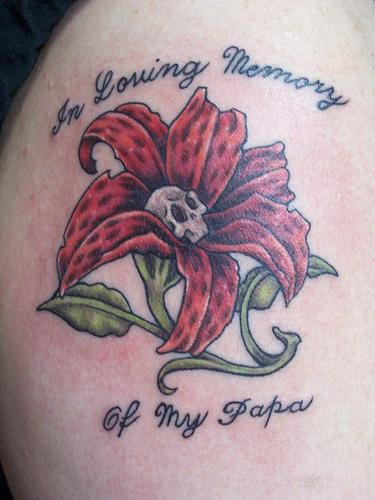 in memory tattoo. getting memorial tattoos