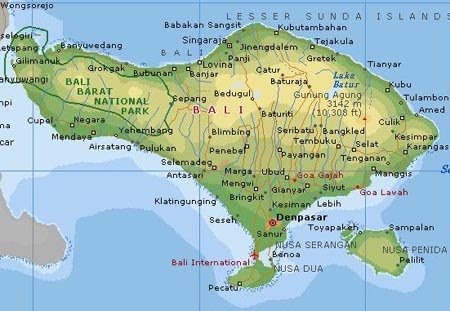  Gambar  Peta Pulau Bali GAMBAR  PETA INDONESIA DUNIA 