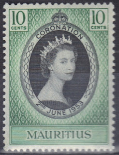 Mauritius, 1953 - Queen Elizabeth II  Coronation
