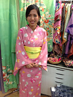 Young lady in Kimono from Kimono House NY