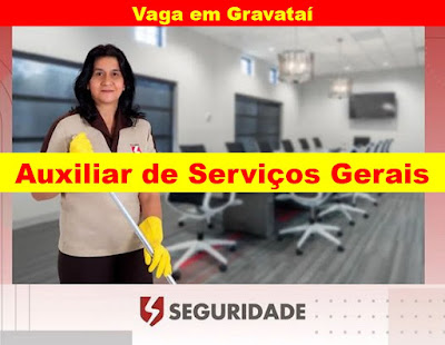 Empresa abre vaga para Auxiliar de Serviços Gerais em Gravataí