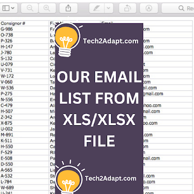 how to extract email addresses from excel