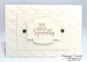 Nigezza Creates with Stampin' Up! Stitched So Sweetly Dies Elegant Layered Textured Card