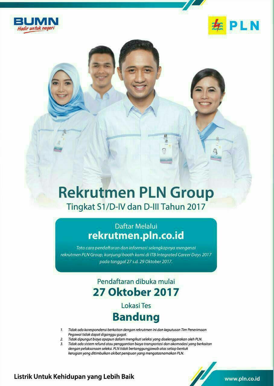 Lowongan Kerja PT. PLN Bandung Oktober 2017 - Info 