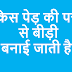 20 gk question answer in hindi | किस पेड़ की पत्ती से बीड़ी बनाई जाती है?