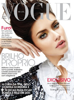 Adriana Lima on cover of Vogue, Brazil (February 2011)<br />