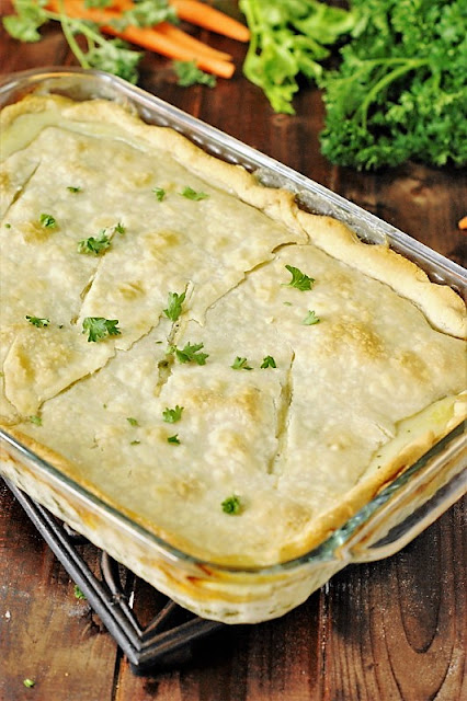 Chicken Pot Pie with Pie Crust Topping Photo