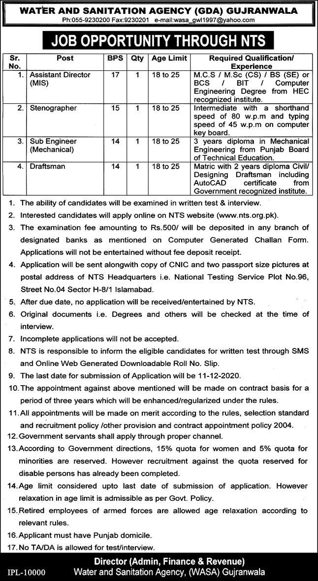 Water And Sanitation Services Agency Jobs November 2020