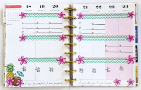 Sunny Studio Stamps: Tropical Paradise Plumeria flowers & Pineapple Planner Pages by Kim Gaughan