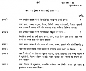 UTET Hindi Syllabus