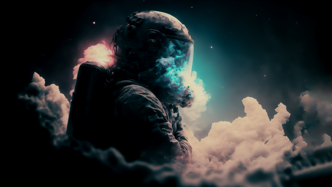 4K WALLPAPER FOR PC - ASTRONAUT IN THE CLOUDS