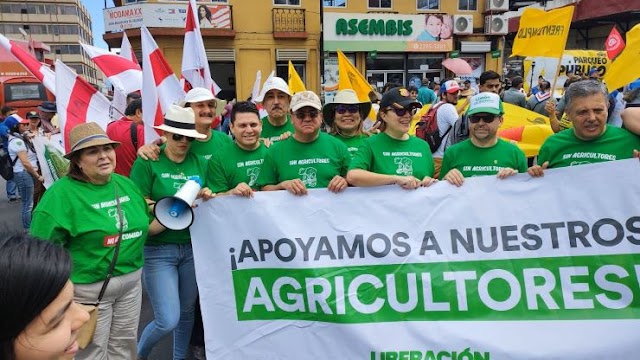 Productores, estudiantes, sindicalistas y políticos marchan contra Alianza del Pacifico