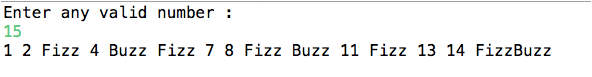 FizzBuzz Program in Java