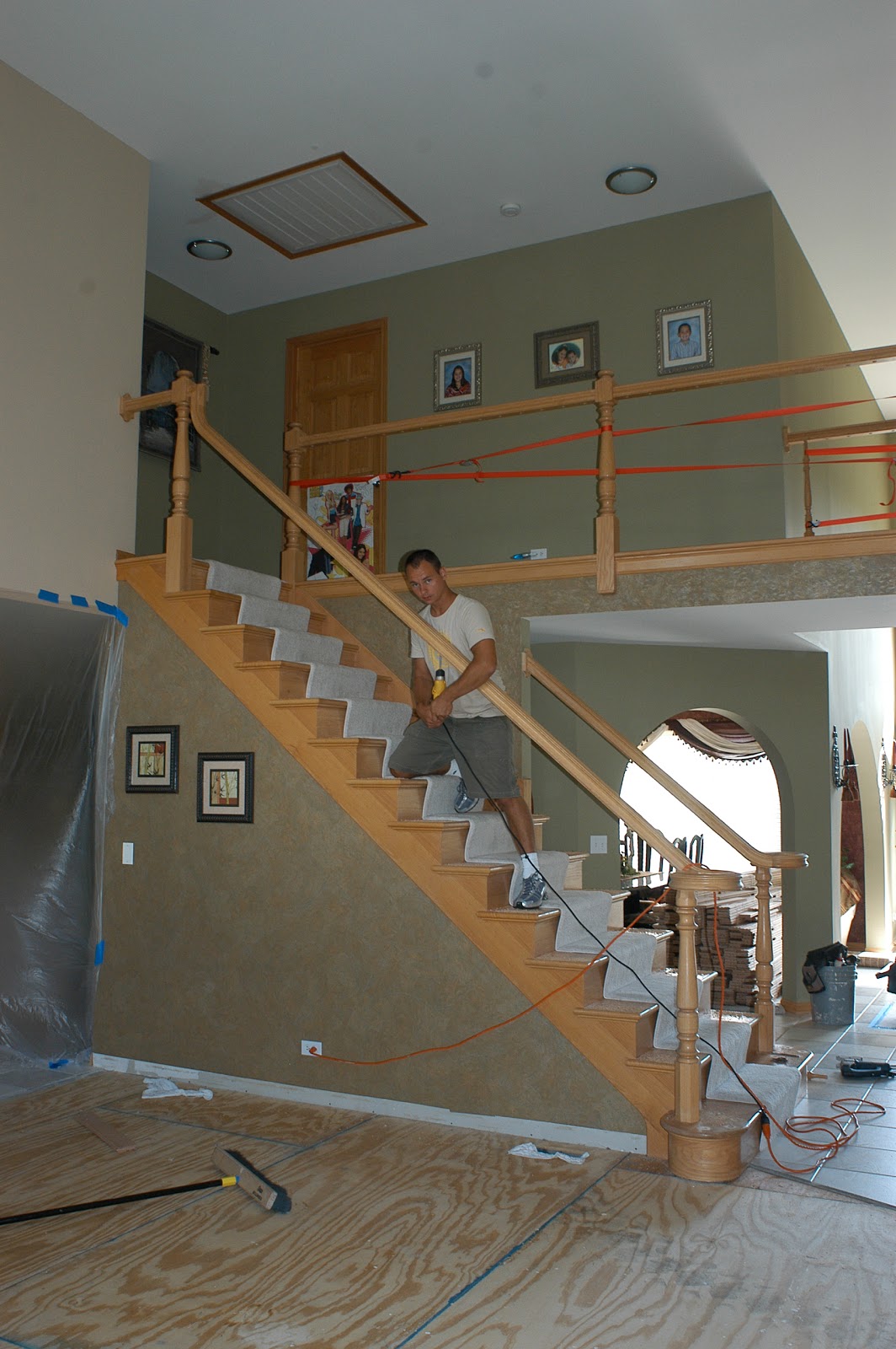 Naperville stairs and railings with Iron balusters