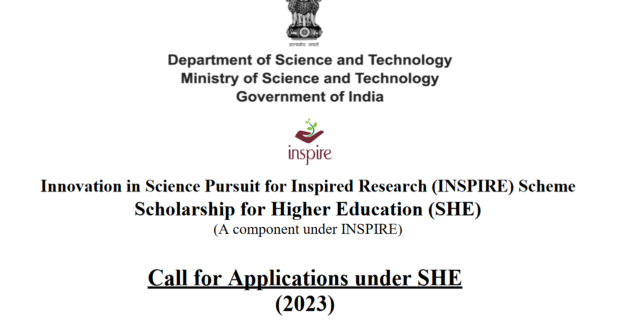 inspire she scholarship 2023,ഇൻസ്പയർ-ഷീ സ്കോളർഷിപ്പിന് ഇപ്പോൾ അപേക്ഷിക്കാം,