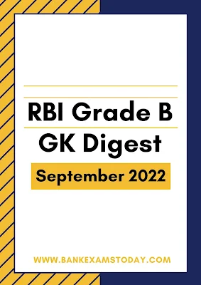 RBI Grade B GK Digest: September 2022