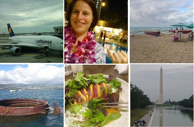 Collage meiner Reise nach Hawaii und Washington D.C. im September mit Fotos, die ich auf  Instagram getailt hatte