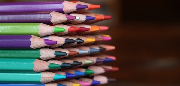 Color pencils suggesting more products that can be sold to an existing customer