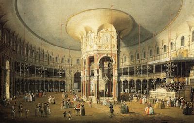 The Interior of the Rotunda, Ranelagh Gardens (1751) painting Canaletto