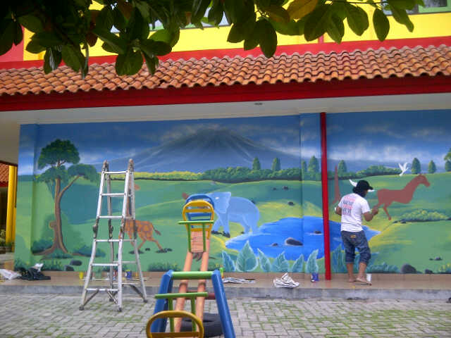  Lukisan Dinding Sekolah Berkualitas