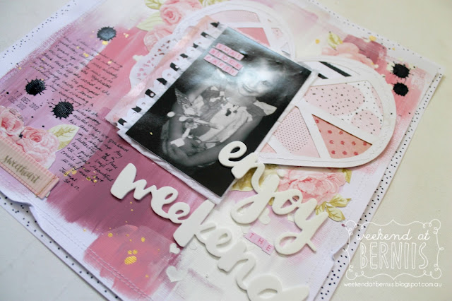 " Enjoy the weekend" layout by Bernii Miller for Sugar Maple Paper Co.