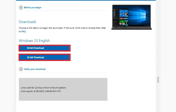 Làm thế nào để Download Win 10 ISO 22h2 (64bit/ 32bit) Từ Microsoft Mới Nhất 2023