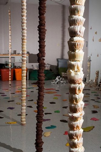 I like art I like cupcakes But these cupcake columns just make me ask 