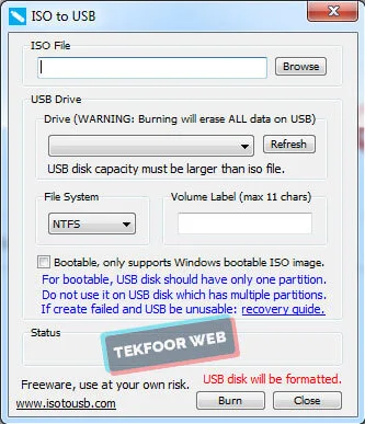 تحميل برنامج حرق الويندوز علي الفلاشة iso to usb اخر اصدار 2023