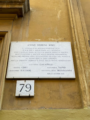 San Lorenzo via dei Campani targa asilo restaurato