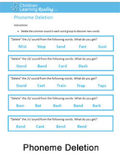 free phoneme deletion worksheets