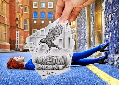 amazing 3d pencil drawing by Ben Heine