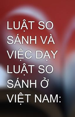 luật so sánh ở Việt Nam