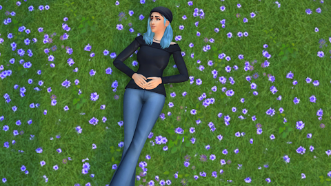 Sims 3 Purple Flowers Terrain Converted To Sims 4