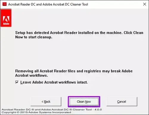 مشكلة عدم فتح Adobe Acrobat Reader DC