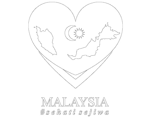 Logo Merdeka 2015 - Sehati Sejiwa - Gambar Mewarna 