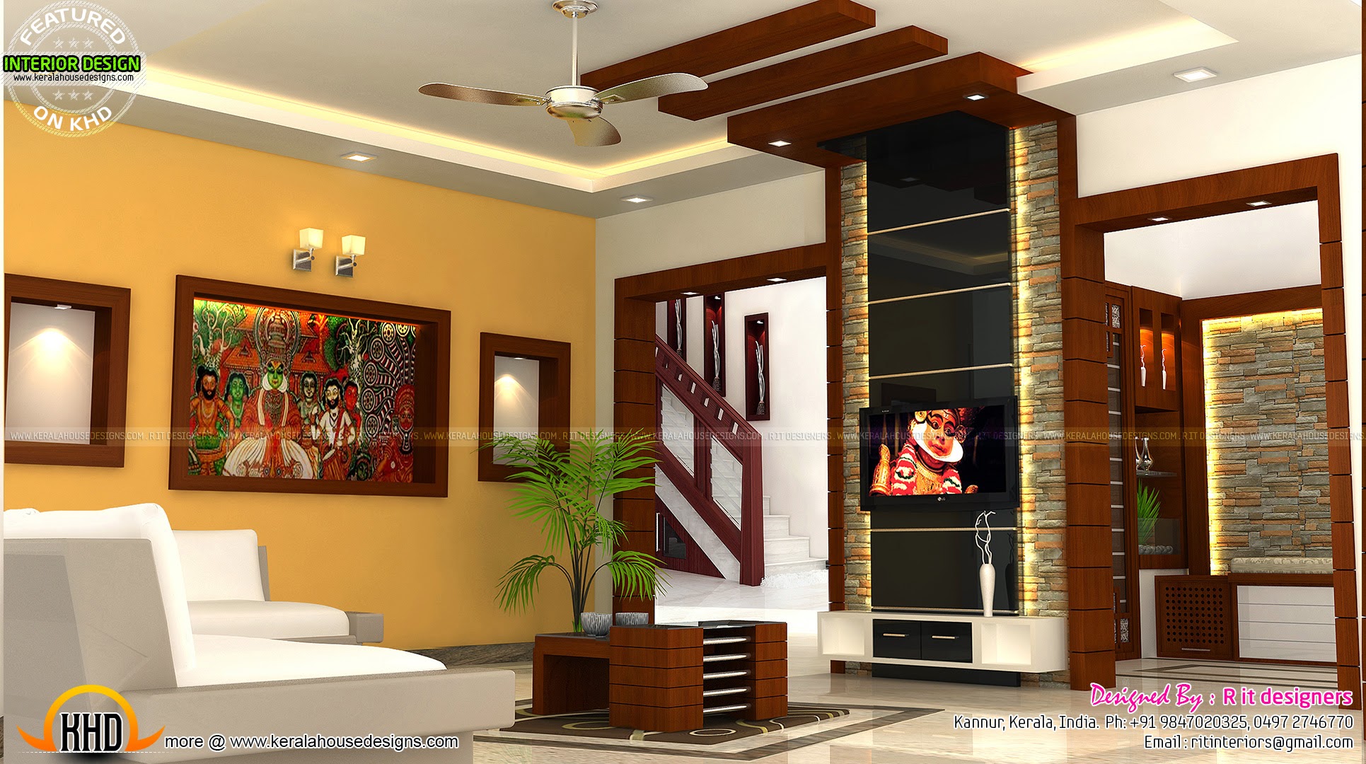 Kerala interior design with cost  Kerala home design and 