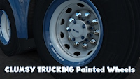 Clumsy Trucking Painted Wheels