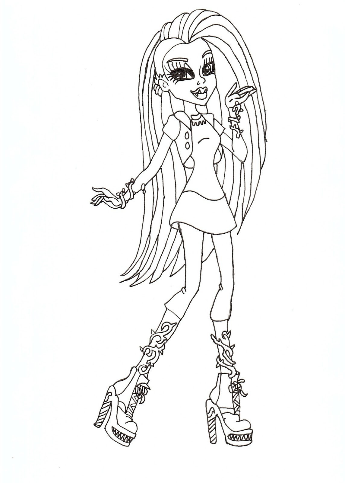 Free printable monster high Venus McFlytrap coloring sheet She is the daughter of Plant Monster