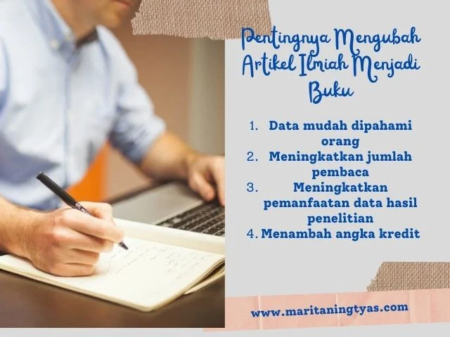 menerbitkan artikel ilmiah ke bentuk buku