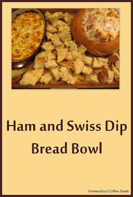 Ham and Swiss Dip Bread Bowl - a recipe on Homeschool Coffee Break @ kympossibleblog.blogspot.com #recipe